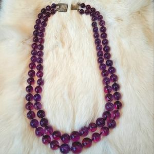 Beautiful Vintage Amethyst double strand necklace